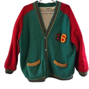 VTG Pepe Clothing 86 Sherpa Lined‎ Cardigan Sweater Sz (L-XL) UNMARKED